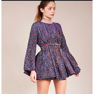 Women's Elliette Mini Dress Size 4 Navy Floral Print